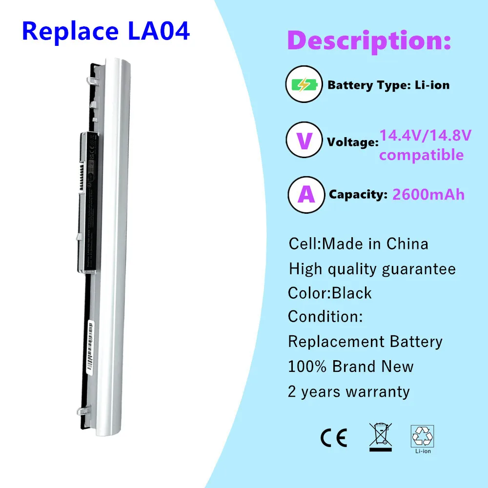 LA04DF batería del ordenador portátil para HP Pavilion 14-N 15-N LA04 TPN-Q132 248 340 345 350 355 G1 G2 15-F G14 TPN-Q129 TPN-Q130 TPN-Q131 - imagen 3