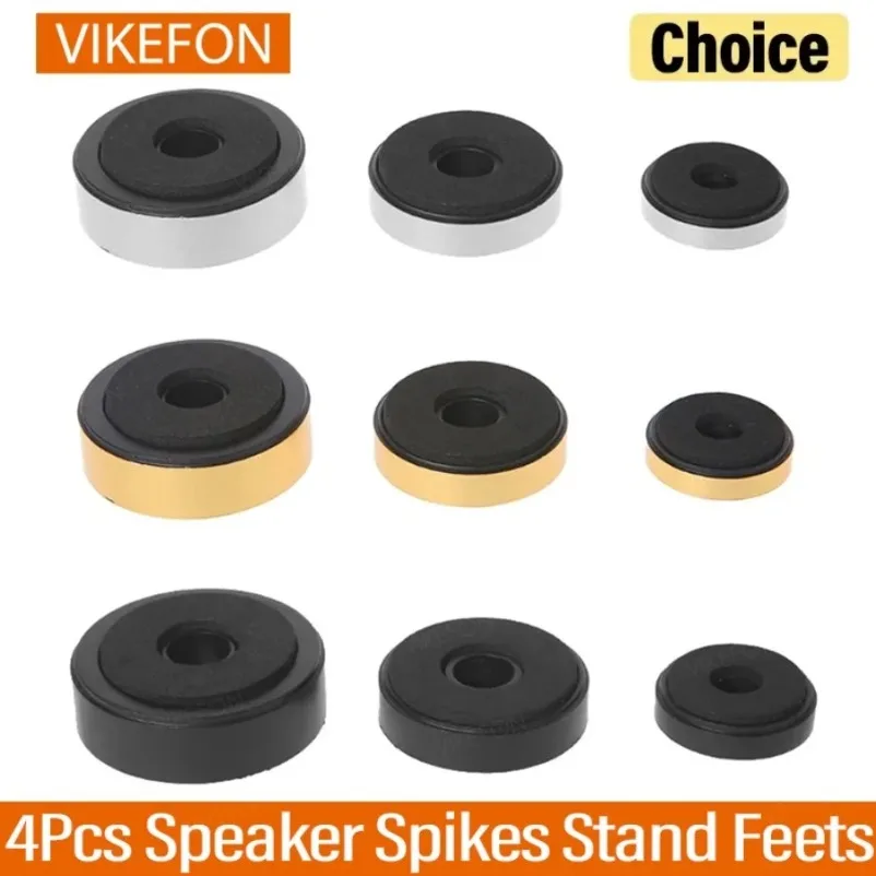 VIKEFON 4 Uds. Picos de altavoz pies de soporte Audio altavoces activos piezas de reparación accesorios DIY para sistema de sonido de cine en casa