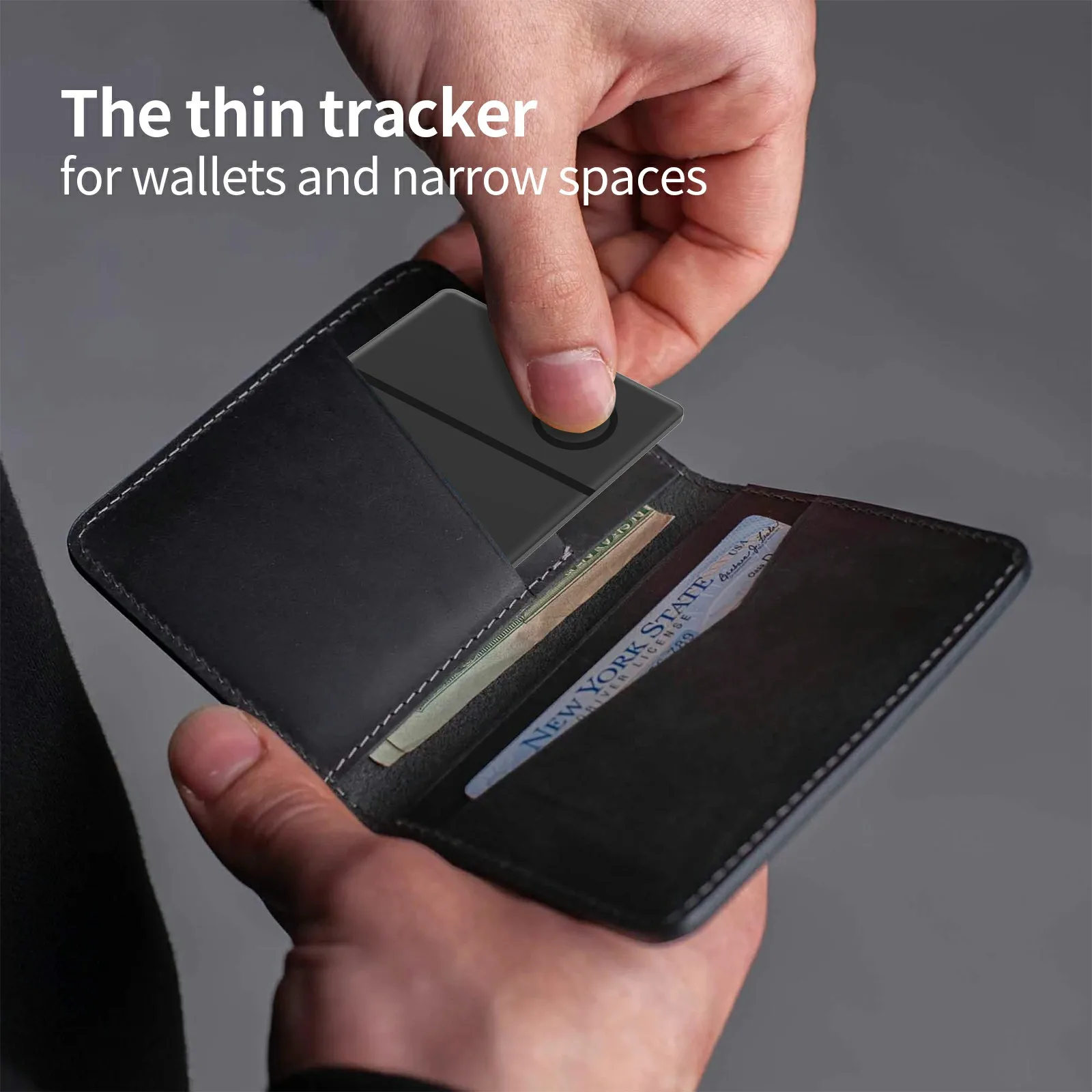 Rastreador de posición Global Bluetooth iCard de carga inalámbrica basado en Apple Find My Smart Card Locator Wallet Tag Finder Siri Voice - imagen 5