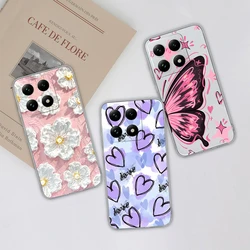 Funda Xiaomi 15T / Pro TPU Silicona Transparente Flores Suave Ligera