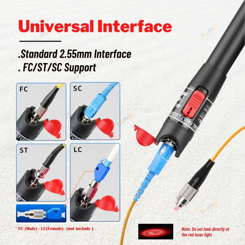 Kit de herramientas de fibra óptica, medidor de potencia de fibra óptica Mini OPM -70 ~ + 6dbm VFL 5 ~ 60MW, localizador Visual de fallos, probador de fibra óptica - imagen 5