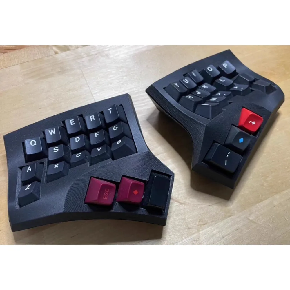 Teclado mecánico de superficie dividida DIY, Dongle de modo Dual con Bluetooth con cable, accesorios de juego ergonómicos de modo único, accesorio curvo - imagen 4