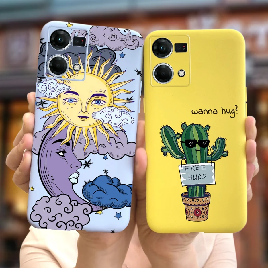 Funda de silicona blanda con dibujos animados para Oppo F21 Pro, carcasa bonita pintada, parachoques, CPH2363, Reno 7, 4G, F21 Pro - imagen 4