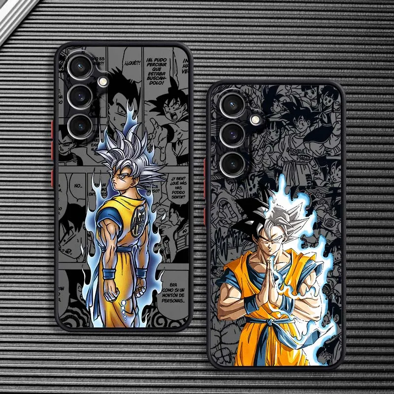 D-Dragon Ball Goku Cool para Samsung Galaxy S25 S24 S23 S22 FE Plus Ultra 5G funda de teléfono translúcida esmerilada - imagen 2