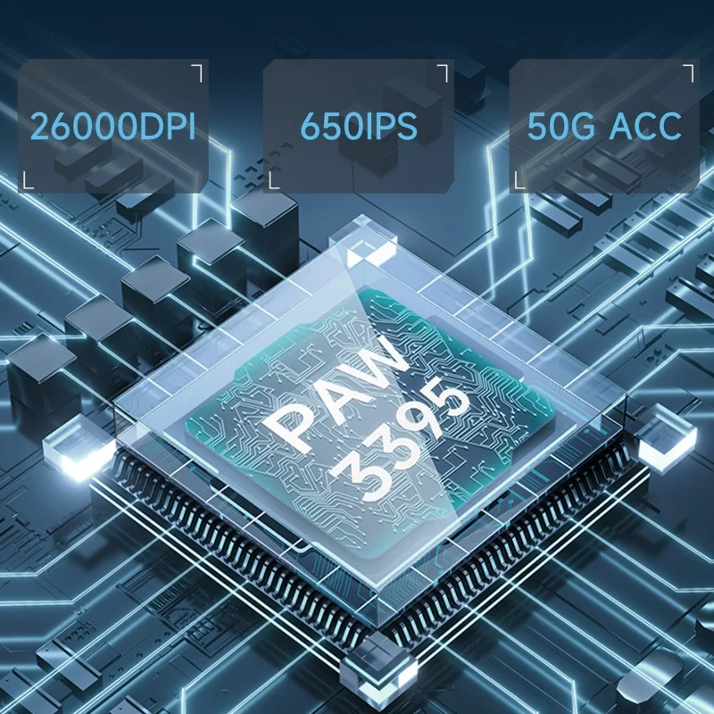 Akko-ratón inalámbrico para juegos AG ONE NearLink, periférico ergonómico 4K, 8K, tasa de sondeo PAW3395, 70g, teclado de tres modos para jugadores de PC y oficina - imagen 2