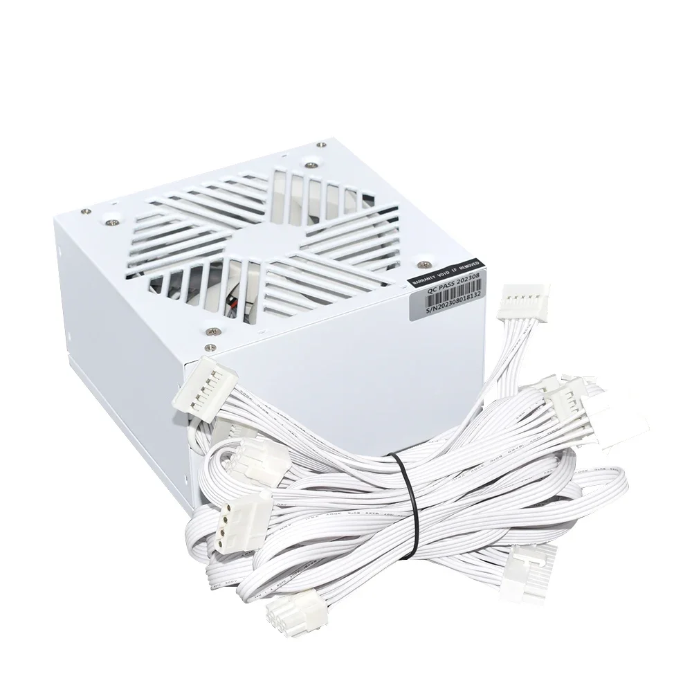 Fuente de alimentación blanca de 110-264V, 20 + 4 pines, 650W, para deportes electrónicos, videojuegos, ordenador, PSU, ATX-650W, 12CM, ventilador de refrigeración de bajo ruido - imagen 3