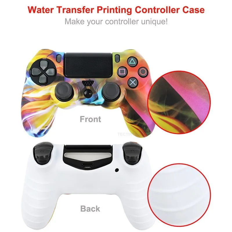 Funda protectora de silicona para Sony PS4 Pro, piel protectora delgada para mando de PS4, accesorios para empuñaduras de pulgar - imagen 5