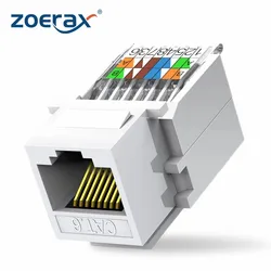 ZoeRax Cat6 RJ45 Módulo Ethernet Keystone sin herramientas Conector hembra de red Punch Down (no compatible con panel de conexión)
