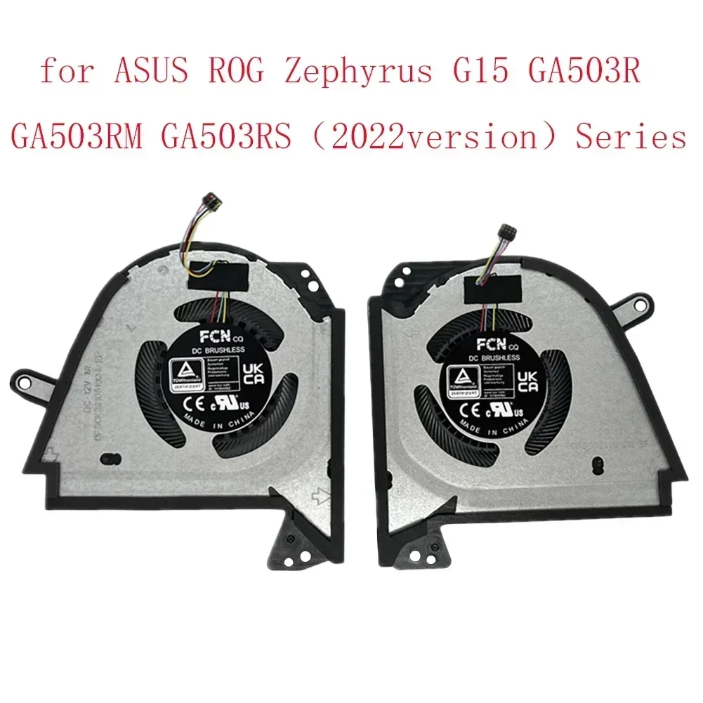 Reemplazo de nueva CPU de ordenador portátil + ventilador de refrigeración GPU para ASUS ROG Zephyrus G15 GA503R GA503RM GA503RS (versión 2022) ventilador serie