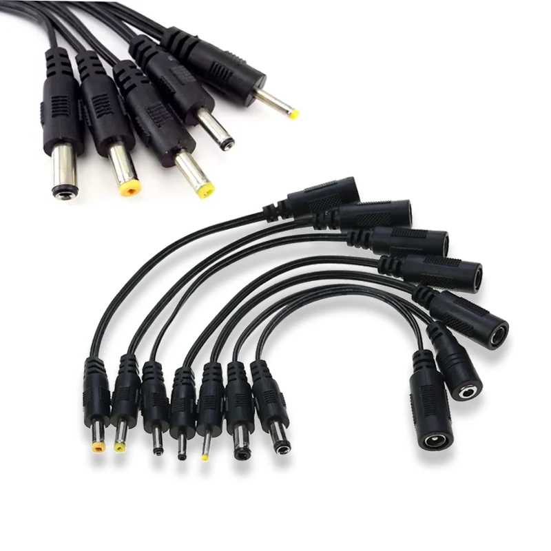 Cable CC 5,5x2,1mm conector hembra a enchufe macho 5,5*2,5mm 3,5x1,35mm 4,0*1,7mm 4,8 2,5 0,7 Cable De Alimentación con conector - imagen 2