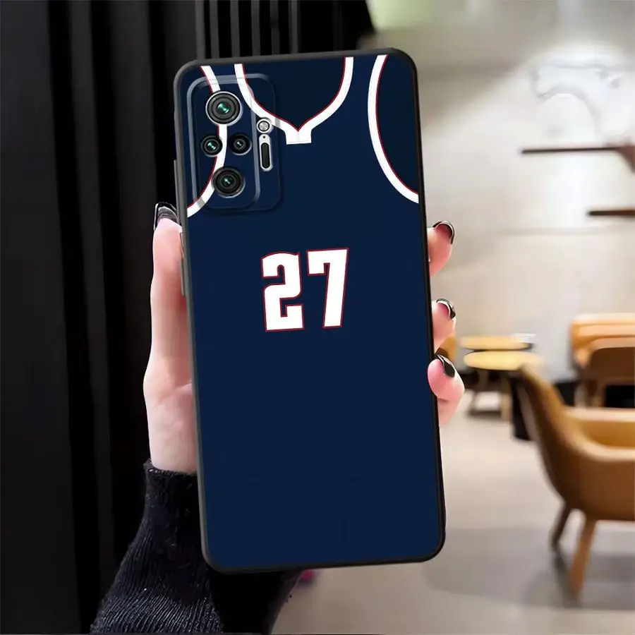 Funda de teléfono suave negra para Xiaomi Redmi Note 9S 10S 11s 7 8 13 14 Pro Plus 9 10 11 12 Pro 12s diseño Digital de baloncesto - imagen 3