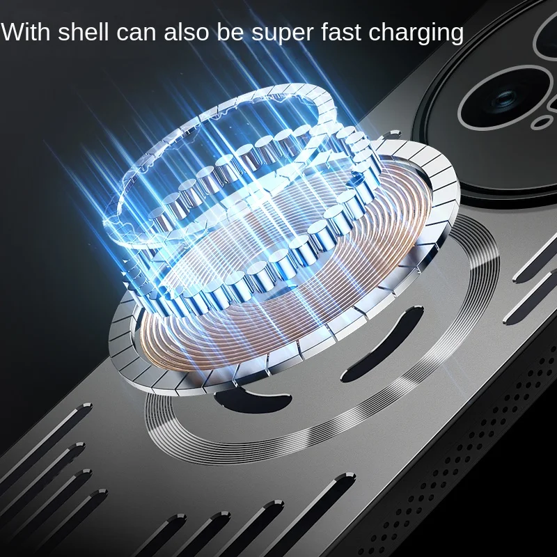 Para VIVO X200 Ultra funda de Metal duro disipación de calor carga inalámbrica magnética protege la contraportada para VIVO X200 Pro Mini X200S - imagen 4