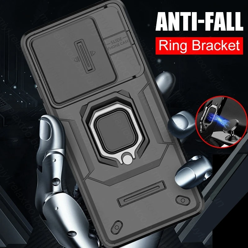 Para Xiaomi Redmi Note 13 Pro 5G funda armadura a prueba de golpes cubierta de lente deslizante Redmy Note13 Pro 5G soporte magnético para coche anillo proteger Fundas