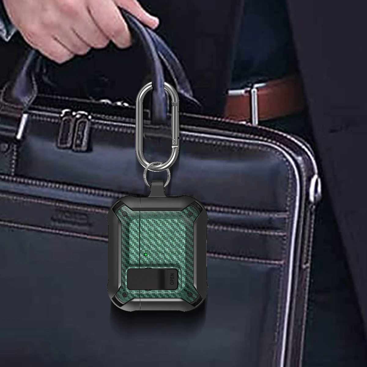 Funda de bloqueo de interruptor de fibra de carbono para AirPods Pro 3 2025, funda protectora completa para AirPods Pro3rd 2025, funda AirPod Pro 3nd - imagen 4