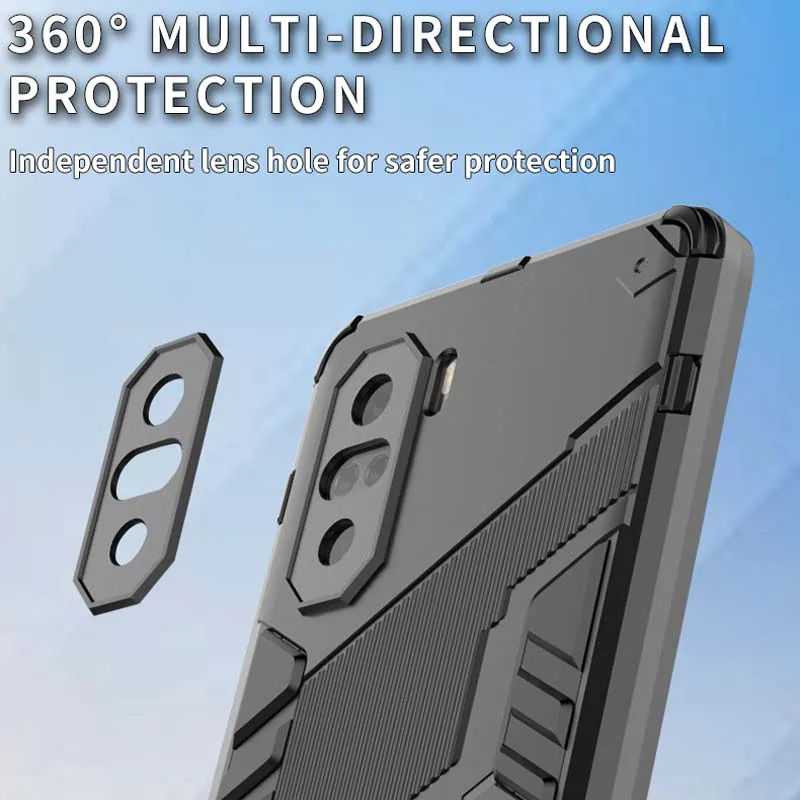 Funda a prueba de golpes para Xiaomi Redmi Note 7 9 10 Pro 9A 9C 9T 9S 10S Mi 11 Lite 10T POCO X3 NFC M3 F3 F2 Pro Armor funda trasera para teléfono - imagen 4