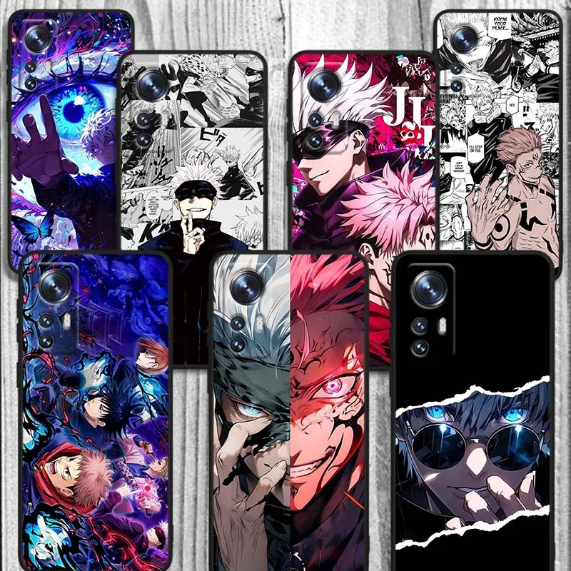Gojou Satoru Art Cover para Xiaomi Mi 17 15 14 14T 13 12 11 13T 12T 11T 12X Lite Ultra Pro Max 5G funda de teléfono negra