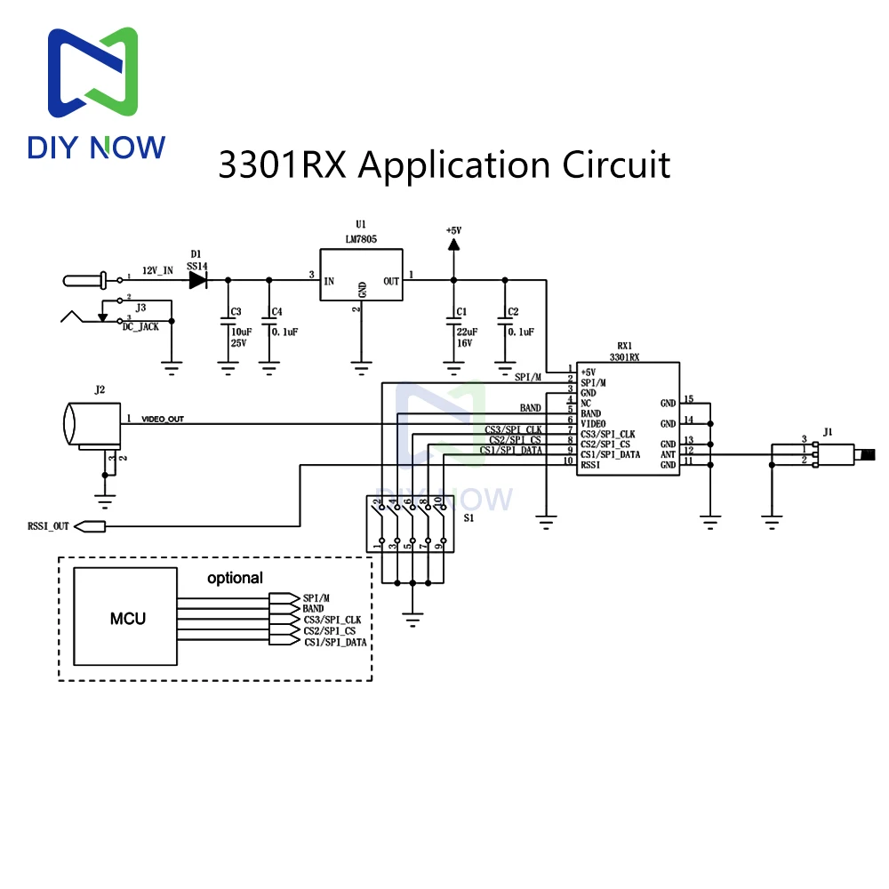 Módulo de recepción de vídeo de 3,3 GHz Módulo de recepción RF de ancho de banda 3,1-3,7G FPV inalámbrico simulado canales de modificación libre modo SPI - imagen 5
