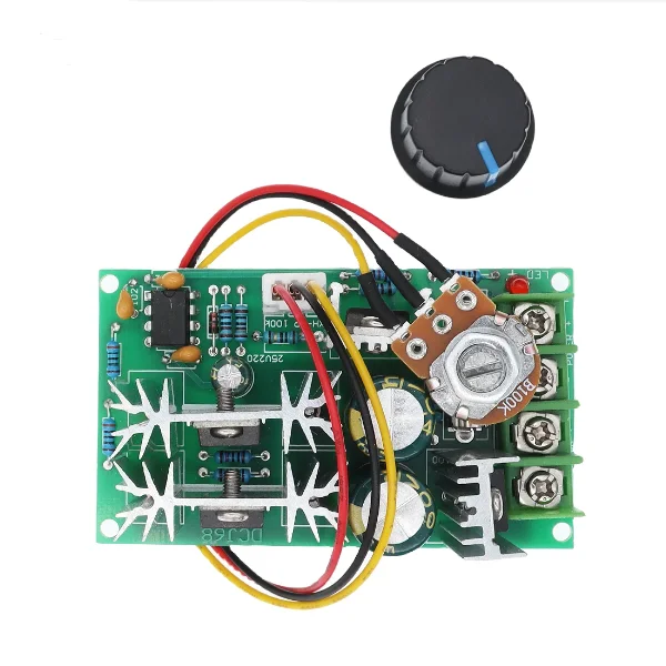 Módulo controlador de alta potencia 20A PWM controlador de velocidad del motor de CC 12V 24V 36V 48V controlador