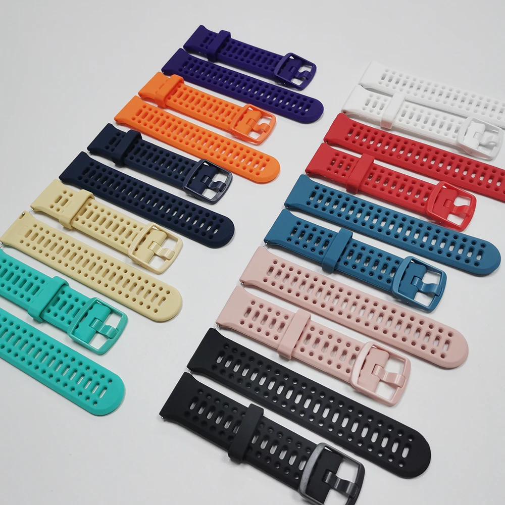 Correa de silicona de 22mm para HUAWEI WATCH GT 5 4 Pro 46mm pulseras reloj 4/3 Pro GT 3 2/Garmin Forerunner 265 255 pulsera de repuesto - imagen 2