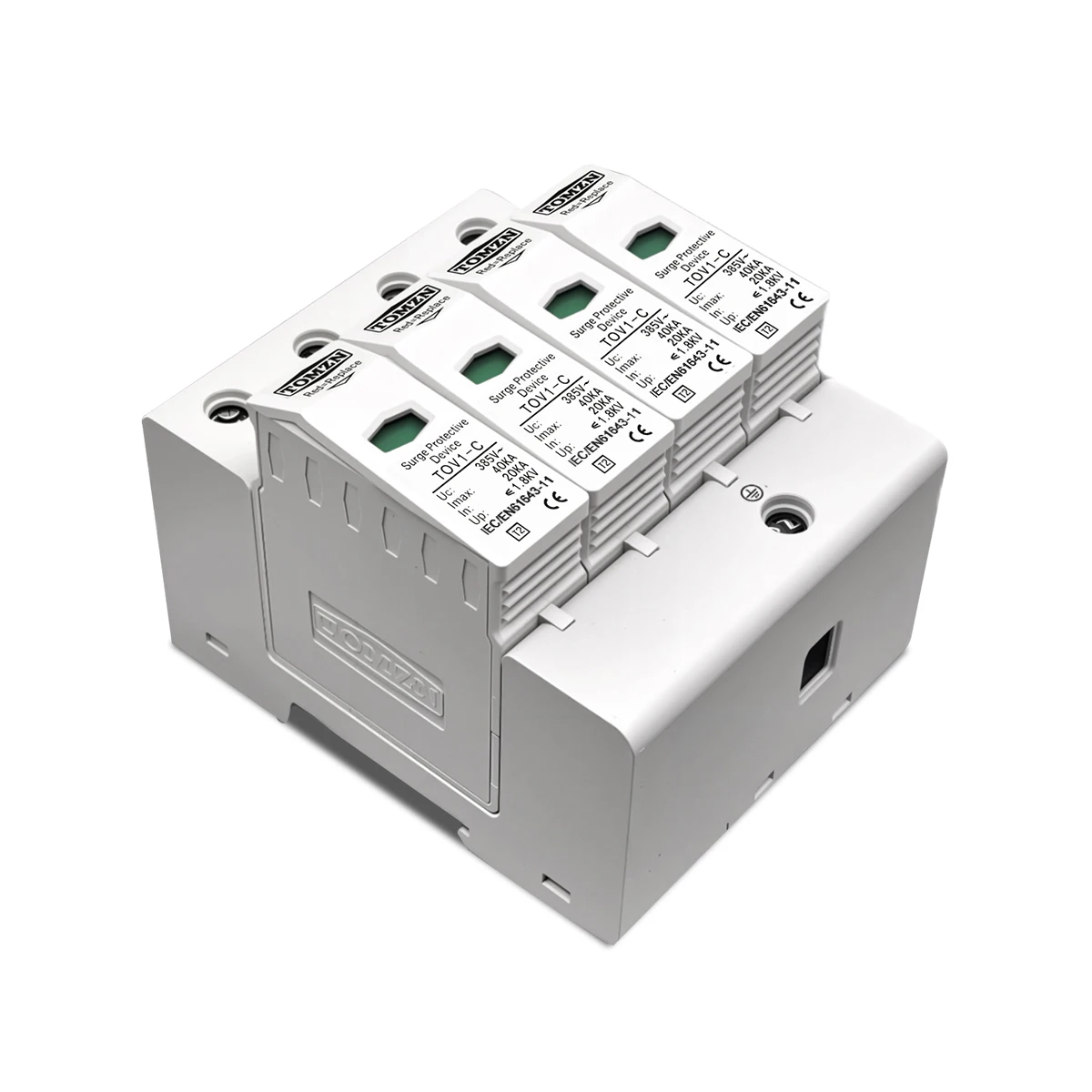 TOMZN AC SPD 4P 20KA ~ 40KA 275V Protector contra sobretensiones doméstico protección dispositivo descargador de bajo voltaje - imagen 3