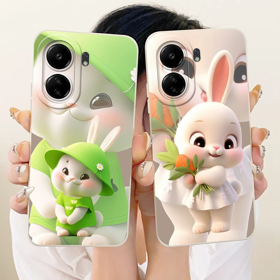 Para Xiaomi Redmi 13C 4G funda PocoC65 lindo dibujos animados nuevo caramelo pintado funda de silicona suave para Xiaomi Poco C65 Redmi13C Fundas - imagen 2