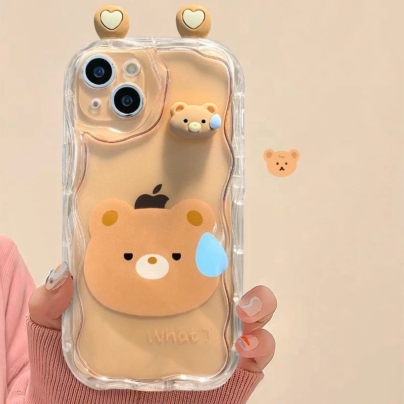 Funda 3D oso conejo para Samsung Galaxy A34 A33 A32 A31 A30 A20 A24 4G A23 A22 A21S A20S A14 A13 5G A12 A10S A04E A03 M14 - imagen 4