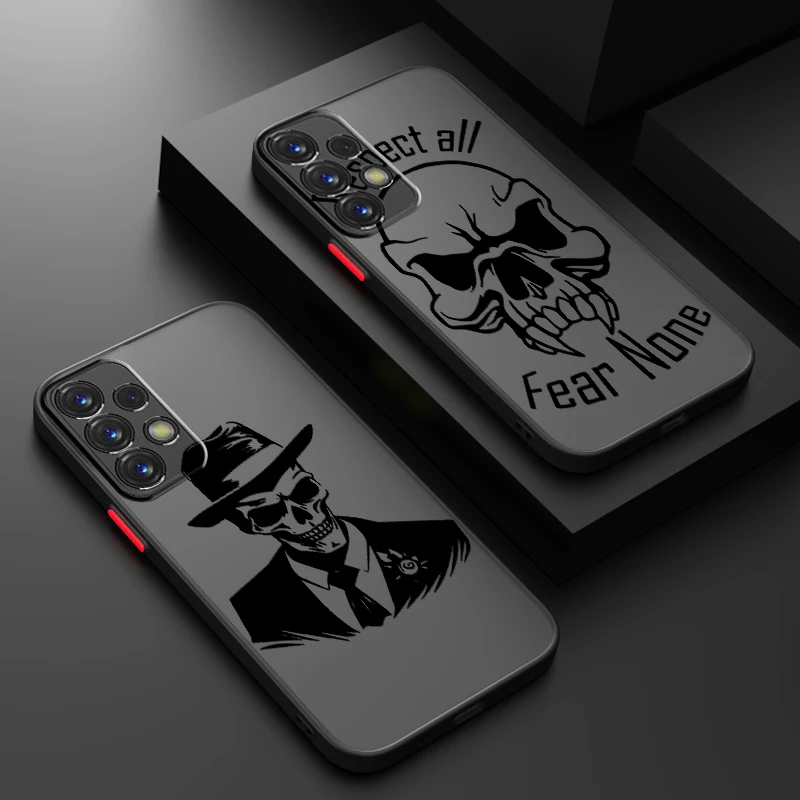 Funda translúcida de calaveras rojas para Samsung Galaxy, S24, S23, S22, S21, S20 FE, S10, S9, S8 Plus, Ultra Pro, 5G - imagen 2