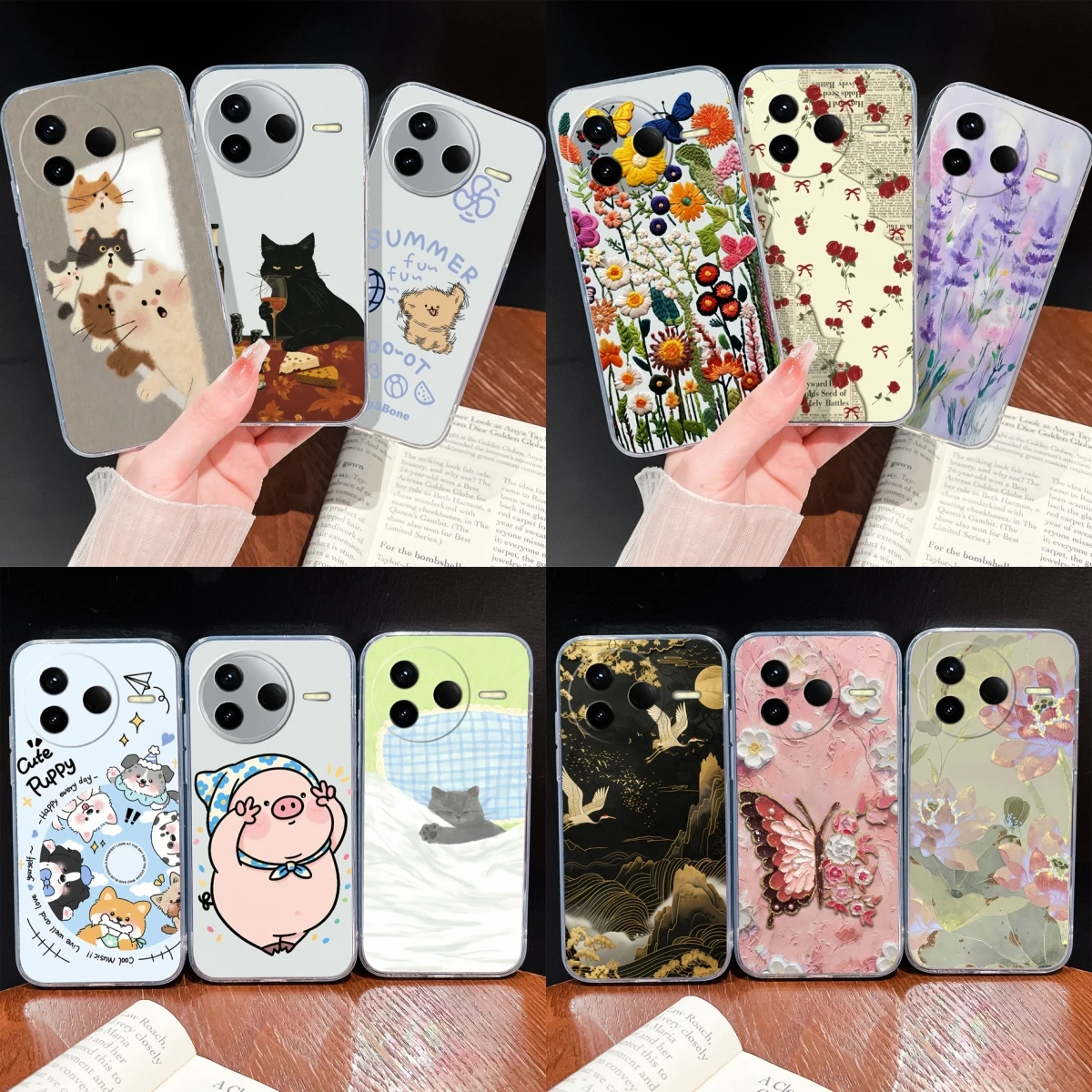 Para Redmi K80 Pro funda de teléfono patrones de estilo único carcasa ligera para Redmi K 80 carcasa de silicona transparente de TPU suave y delgada