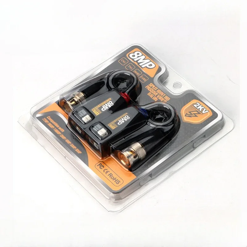 1 par de conectores Balun de vídeo BNC de 8MP, transmisión de par trenzado, transmisor, Cable Cctv, compatible con cámara HD de 8MP AHD/CVI/TVI - imagen 3