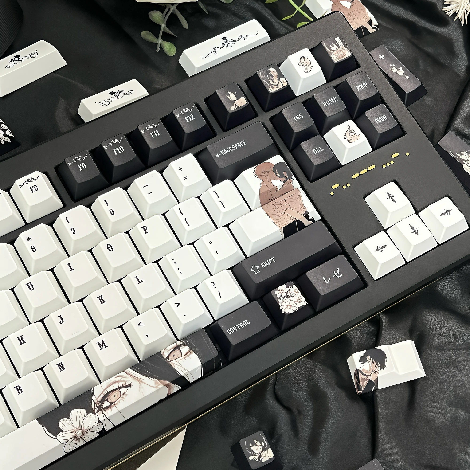 Juego de teclas con tema Reze 3,0 Pro, teclas personalizadas originales hechas a mano con perfil de cereza PBT para accesorios de teclado mecánico, regalo DIY