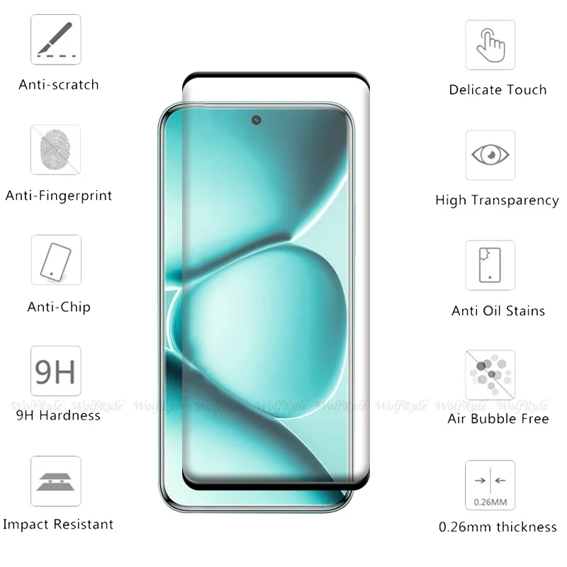 6 en 1 para Redmi Note 15 Pro Plus vidrio Redmi Note 15 Pro Plus Protector de pantalla curvo Xiaomi Redmi Note 15 Pro Plus Len Glass - imagen 3