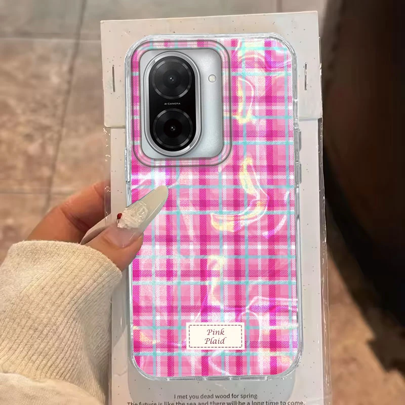 Para Xiaomi 14T Pro 13T 11 Lite 5G funda de teléfono lindo Rosa amor corazón gradiente láser Glaciar a prueba de golpes funda protectora de TPU de moda - imagen 3
