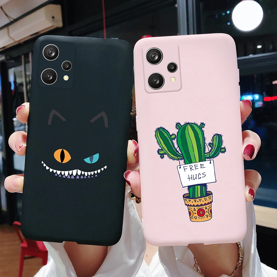 Para Realme 9 2022 funda con bonito gato de dibujos animados pintado de silicona suave funda trasera de teléfono para Realme 9 4G Fundas RMX3521 Realme9 Coque - imagen 4