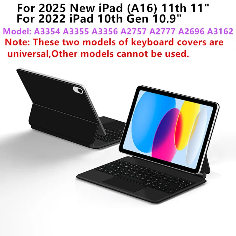 Teclado Magico iPad 11a Gen - Funda Folio Magnetica 2025 Bluetooth