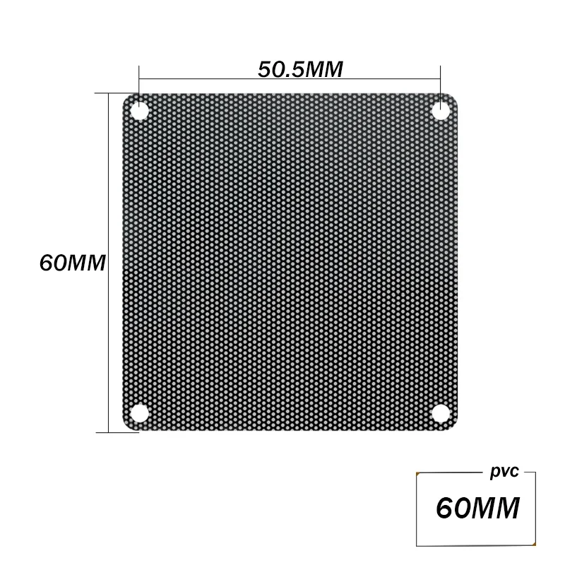 Filtro de PVC para ventilador de PC, cubierta de malla a prueba de polvo para ordenador, 50 piezas, 6cm, 60mm, 60x60mm - imagen 5