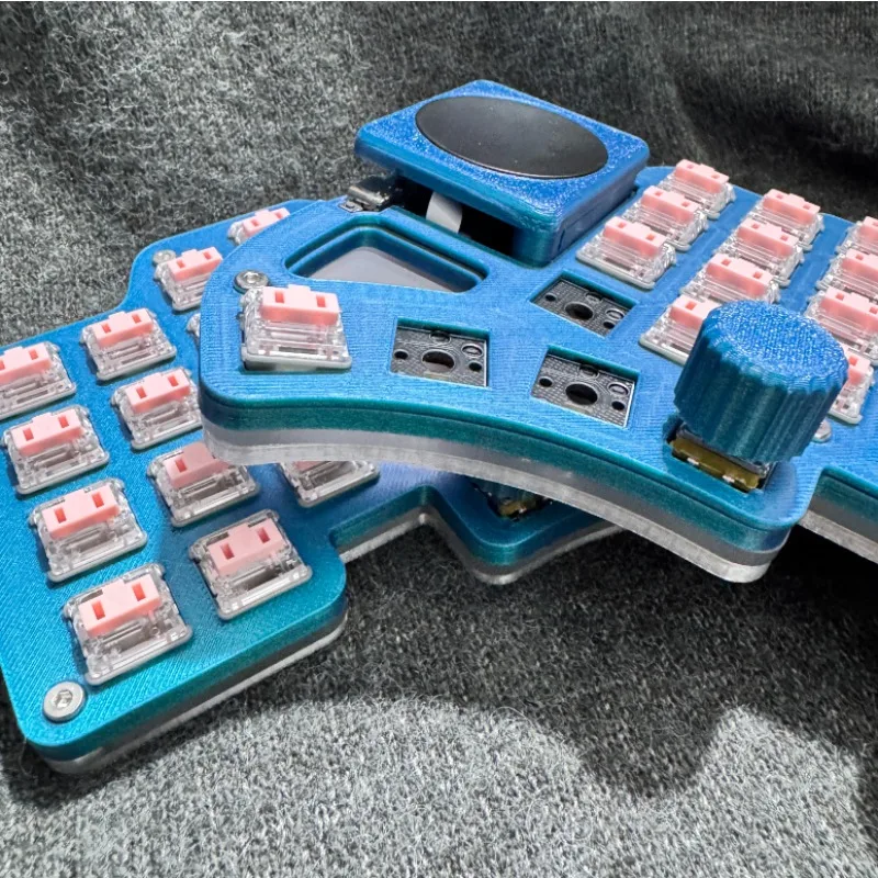 Gran oferta Dilemma Max Kit de teclado de juego dividido 4x6 perilla de impresión Fdm personalizada MX/Choc con cable monomodo ergonomía intercambiable en caliente - imagen 3