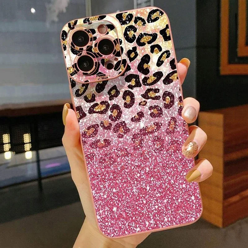 Para iPhone 14 Pro Max fundas con estampado de guepardo patrón de leopardo funda de teléfono para iPhone 11 12 13 15 16 16E XS X XR 7 8 Plus cubierta mate - imagen 4