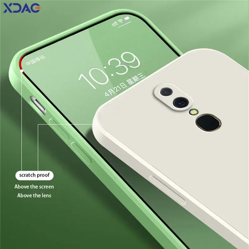 Funda cuadrada de silicona líquida para OPPO A9 2019 A9x F11 A5 2020 A11 A11x, funda protectora para cámara a prueba de golpes, funda suave para teléfono, bolsas de moda - imagen 5