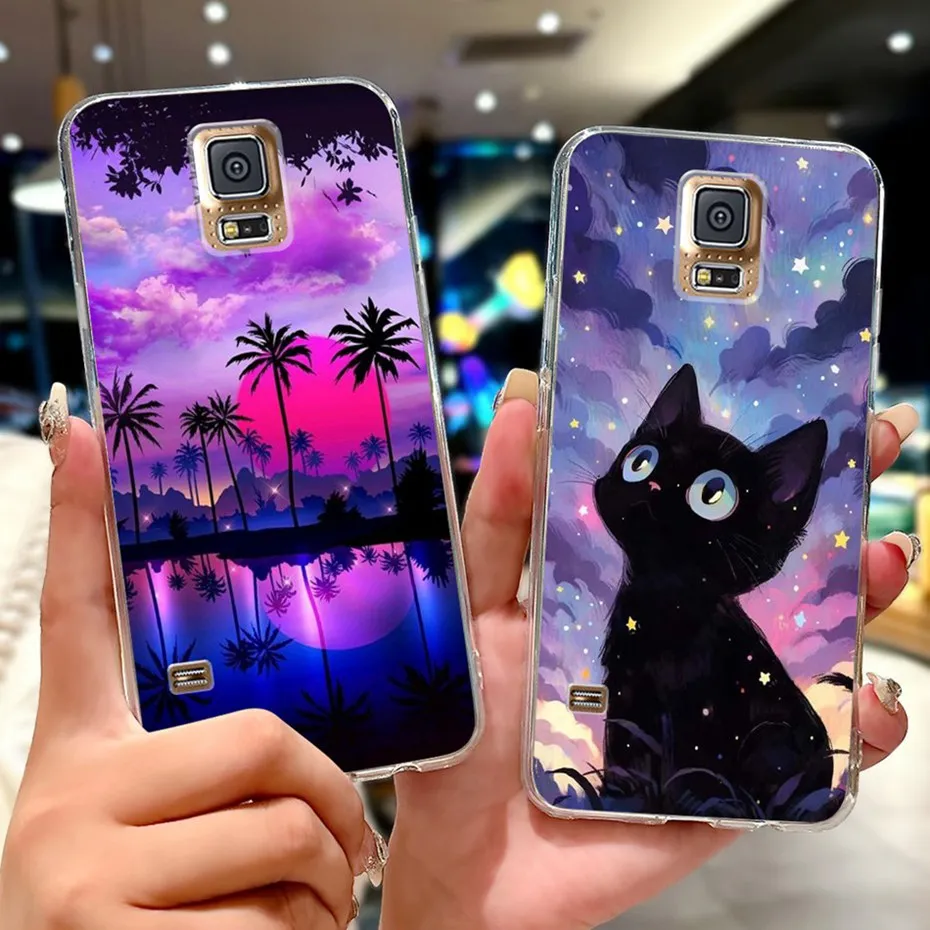 Nuevo diseño de funda de teléfono para Samsung Galaxy S5 5,1 "funda trasera delgada de TPU transparente para Samsung S5 G900F G900I fundas de silicona suave