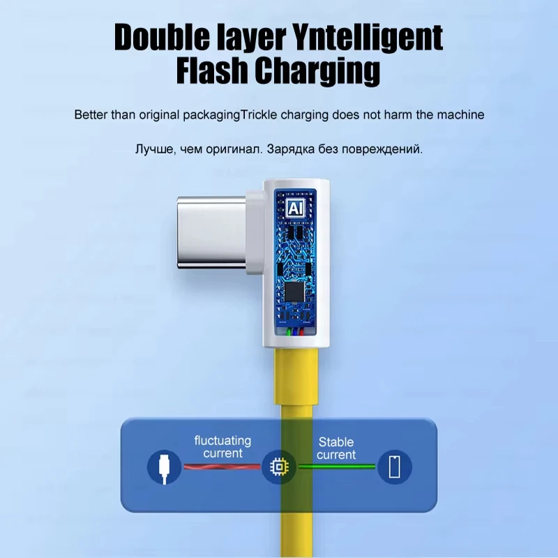 Cable de codo de 67W, cargador de carga rápida para Xiaomi Mi 15 Ultra 14T Pro 13 12 para Redmi Note 14 tipo C USB A, carga rápida Universal - imagen 5