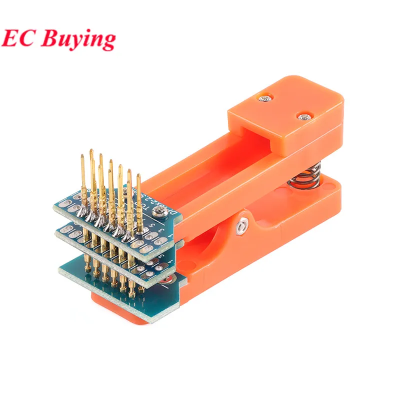 Soporte de prueba Clip PCB abrazadera de espaciado de 2,54mm accesorio de combustión sonda Pogo Pin programa de descarga quemar Cable 3P 4P 5P 6P 7P 8P 9P 10P 12P - imagen 4