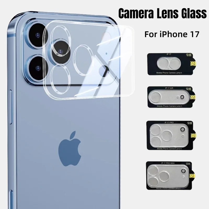 1 Uds nuevo estilo HD lente de cámara transparente de cristal para IPhone 17 16 Pro Max 17 Air 16plus cubierta de lente trasera tapa protectora de vidrio - imagen 2