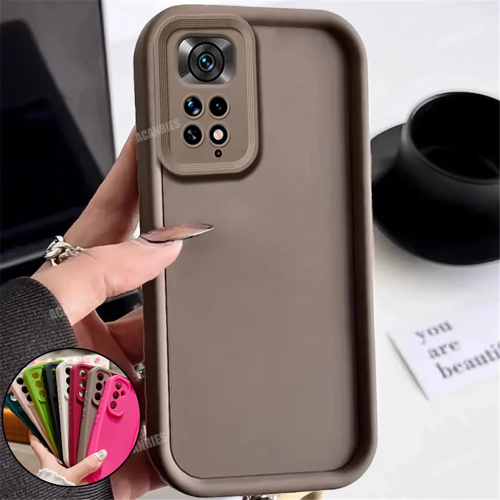 Para Xiaomi Redmi Note 11 12 Pro Plus 5g 4g funda de silicona suave mate Airbag parachoques cubierta trasera a prueba de golpes en Note11 S 11pro 11s - imagen 2