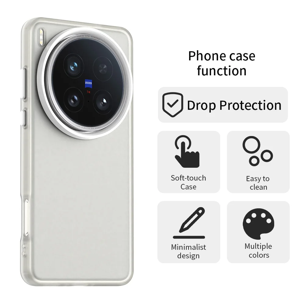 Frosted Case For Vivo X200 Ultra Cover Vivo X200 Ultra Fundas Coque Matte Translucent PC Soft TPU Phone Bumper Vivo X200 Ultra - imagen 3