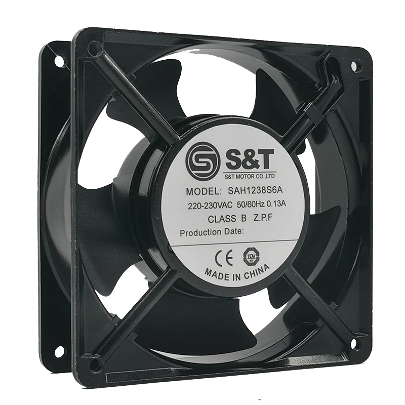 Nuevo s & t 12038 220-230VAC 0.13a SAH1238S6A 12cm 120MM AC ventilador del gabinete del chasis 12038MM 120*120*38MM - imagen 2