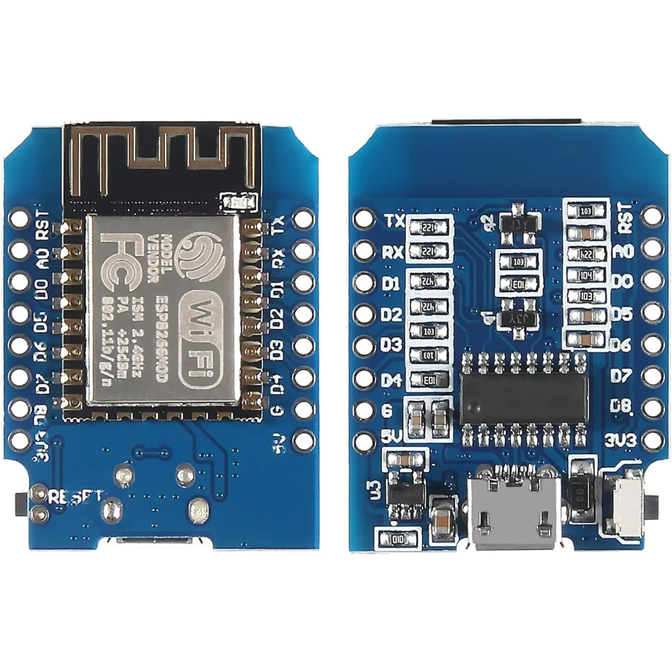 Módulo WiFi inalámbrico para Arduino, Micro USB tipo C, D1, Mini NodeMcu, ESP8266, ESP-12F, Mini NodeMCU Lua, 4M Bytes - imagen 2