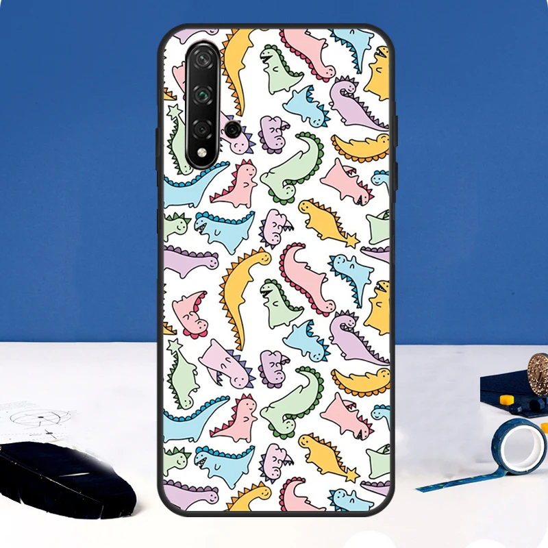 Linda funda de dinosaurio Dino para Huawei Nova, Y90, Y91, Y60, Y61, Y70, 10, 9, SE, 11 Pro, 5T, 11i, 8i, 3i, P20, P40, P30 Lite - imagen 5
