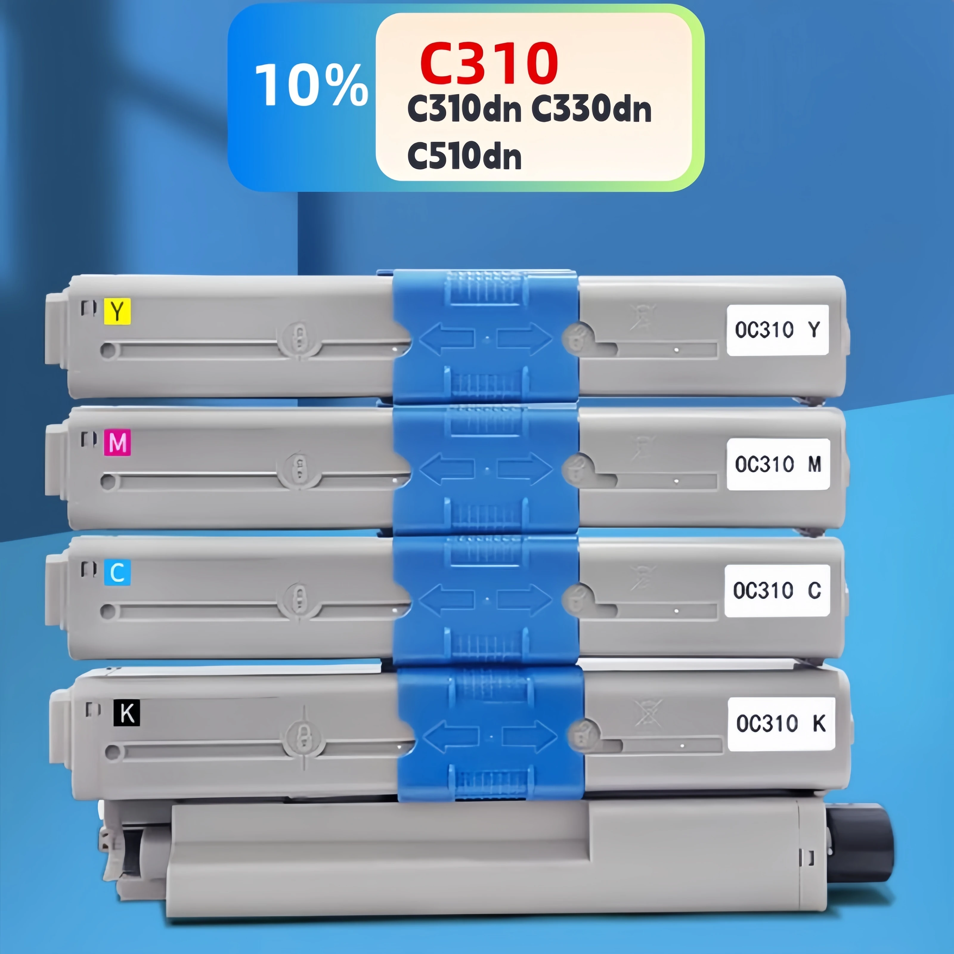 Cartucho de tóner DMYON Compatible con OKI 310 para impresora C310dn C330dn C510dn C530dn C531dn MC351dn MC361dn MC352dn MC561