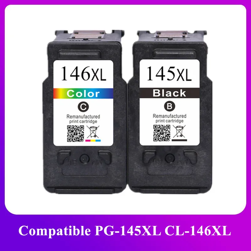 Cartucho de tinta para impresora Canon PG145, CL146, PG-145, para Pixma MG2410, MG2510, 145XL, 146XL, PG 145, 146 XL, remanufacturado