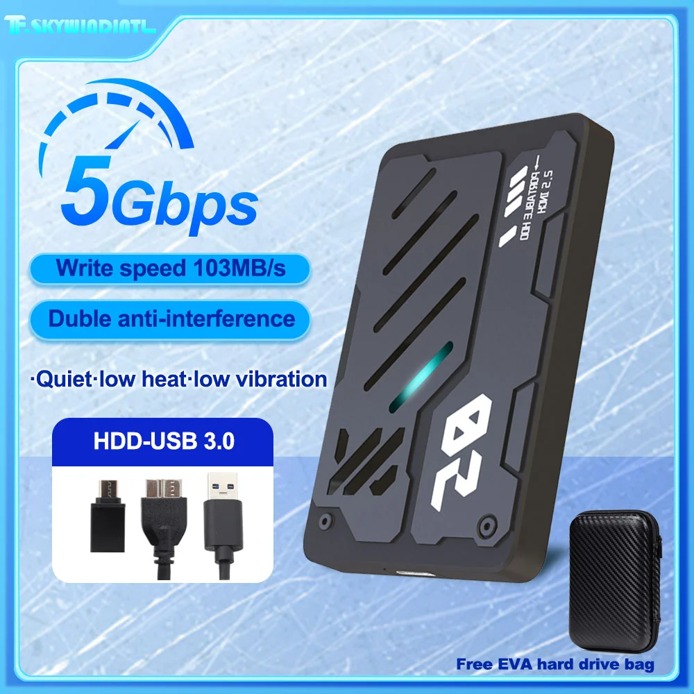 Disco duro externo portátil estilo Mecha RGB de 2,5 pulgadas 160G 250G 320G 500G 750G 1TB USB 3,0 para PC PS4 PS5 teléfono móvil portátil - imagen 2